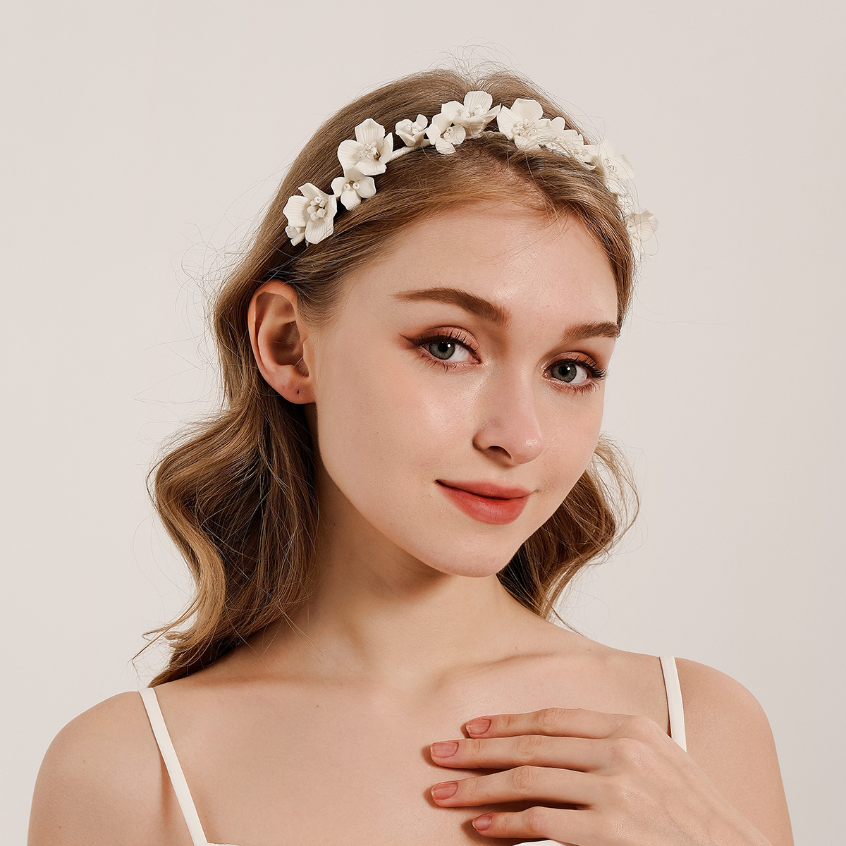 Wedding Arch Flower - Efily Bride White Flower Hair Hoop