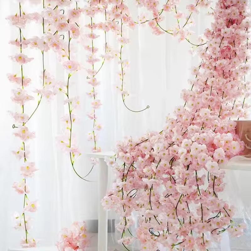 Wedding Arch Flower - 180cm Artificial Flowers Cherry Blossom Garland