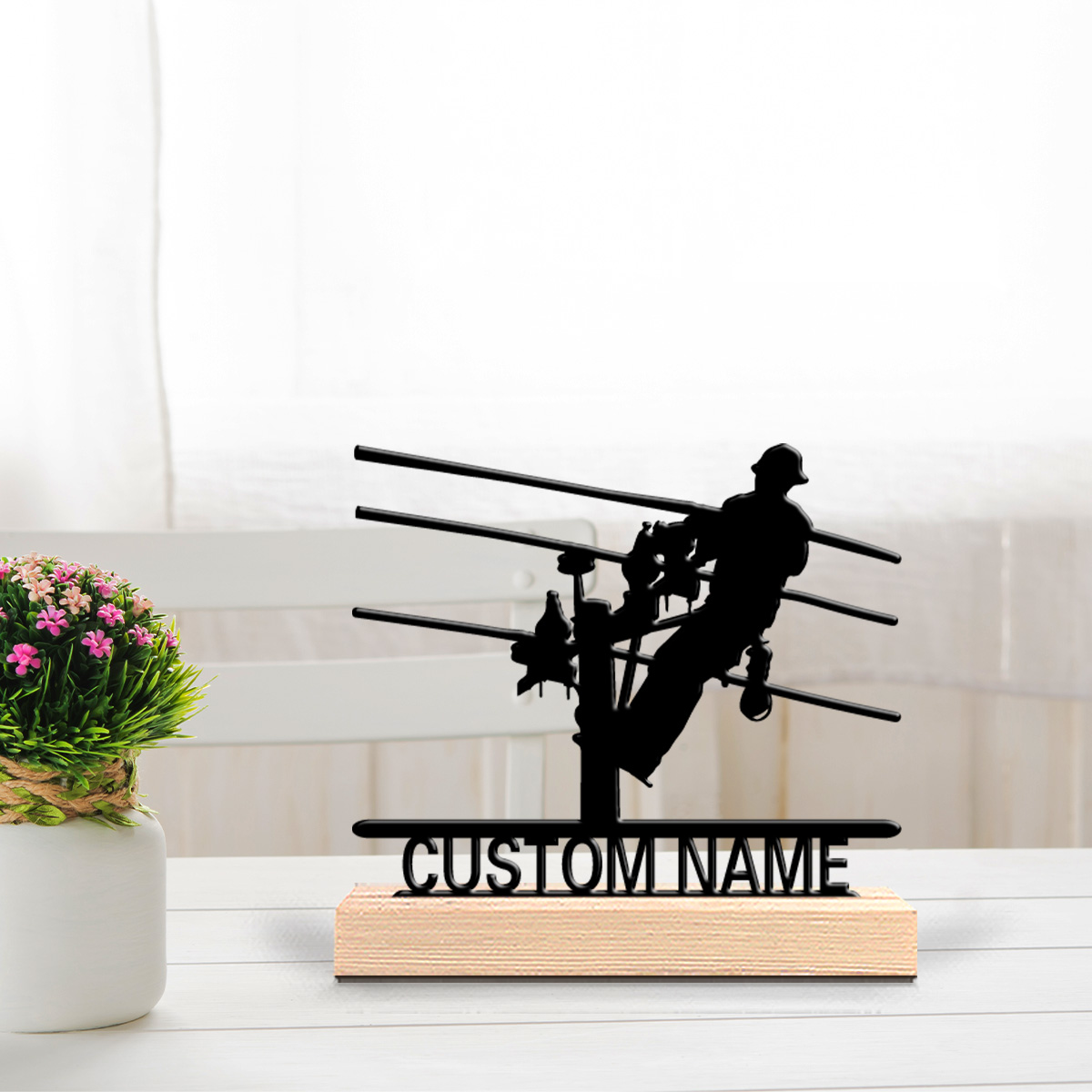 Wedding Party Supply - 1pc Stylish Personalized Custom Electrician Metal