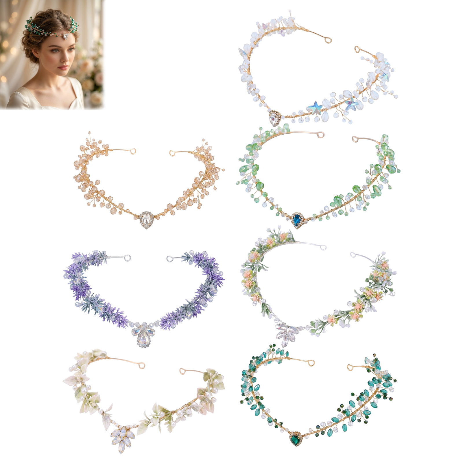 Bridal Hairband Triangular Cry - Wedding Party Supply ulasan dan harga