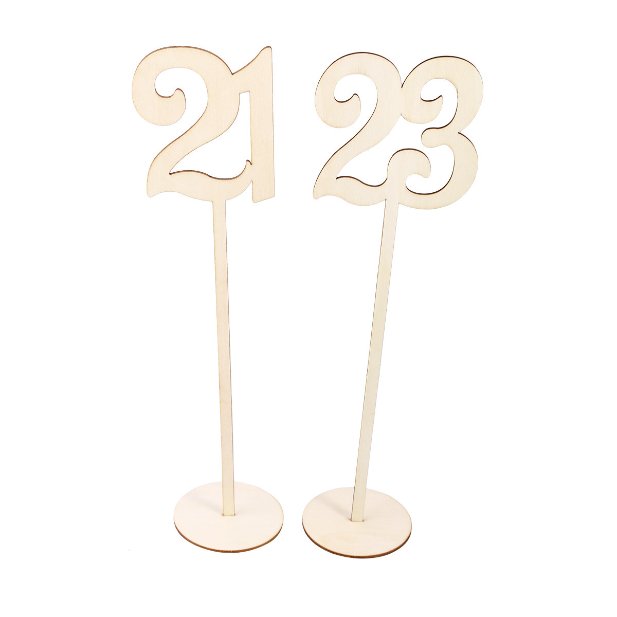 30Pcs Premium Wood Table Numbe - Wedding Solution ulasan dan harga