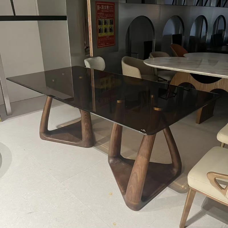 Modern solid wood dining table - Wedding Solution ulasan dan harga