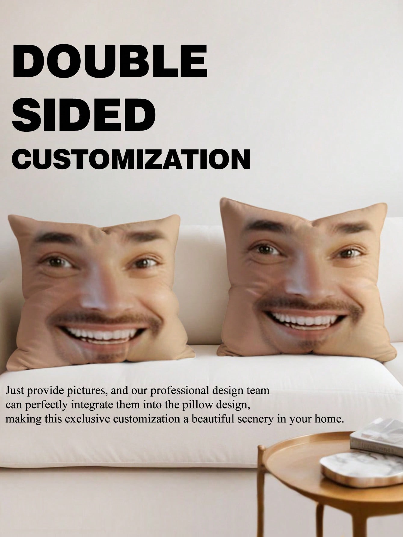 1pc Custom Face Square Pillow  - Wedding Party Supply ulasan dan harga