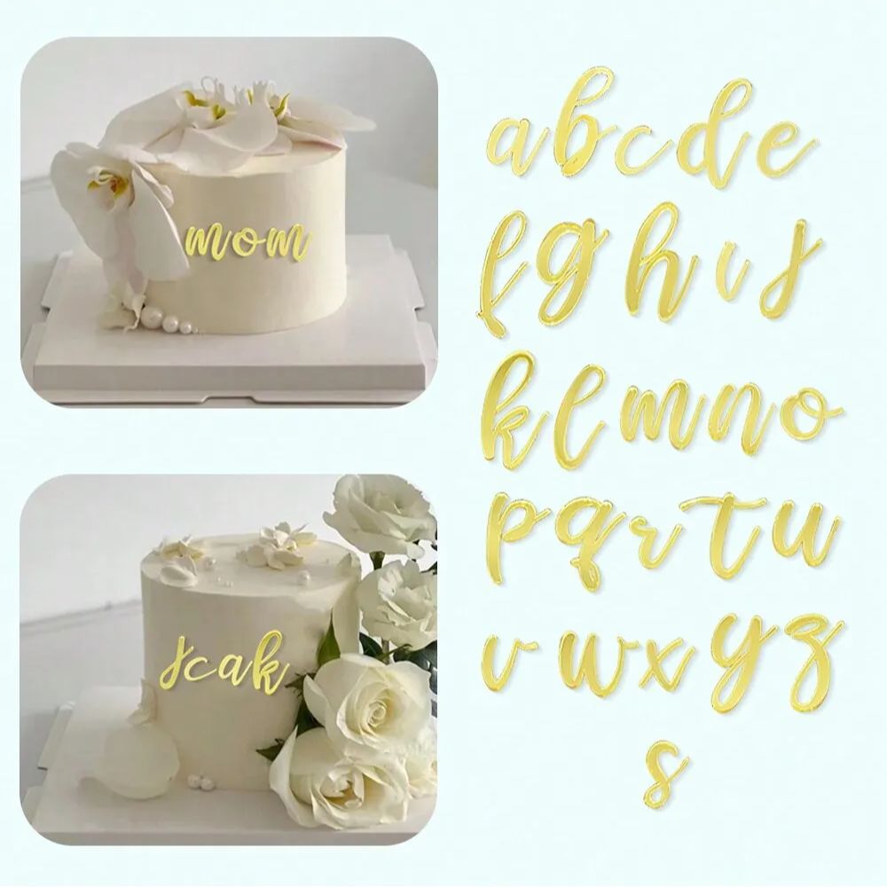 1set Golden Mirror Acrylic A-Z - Wedding Z ulasan dan harga