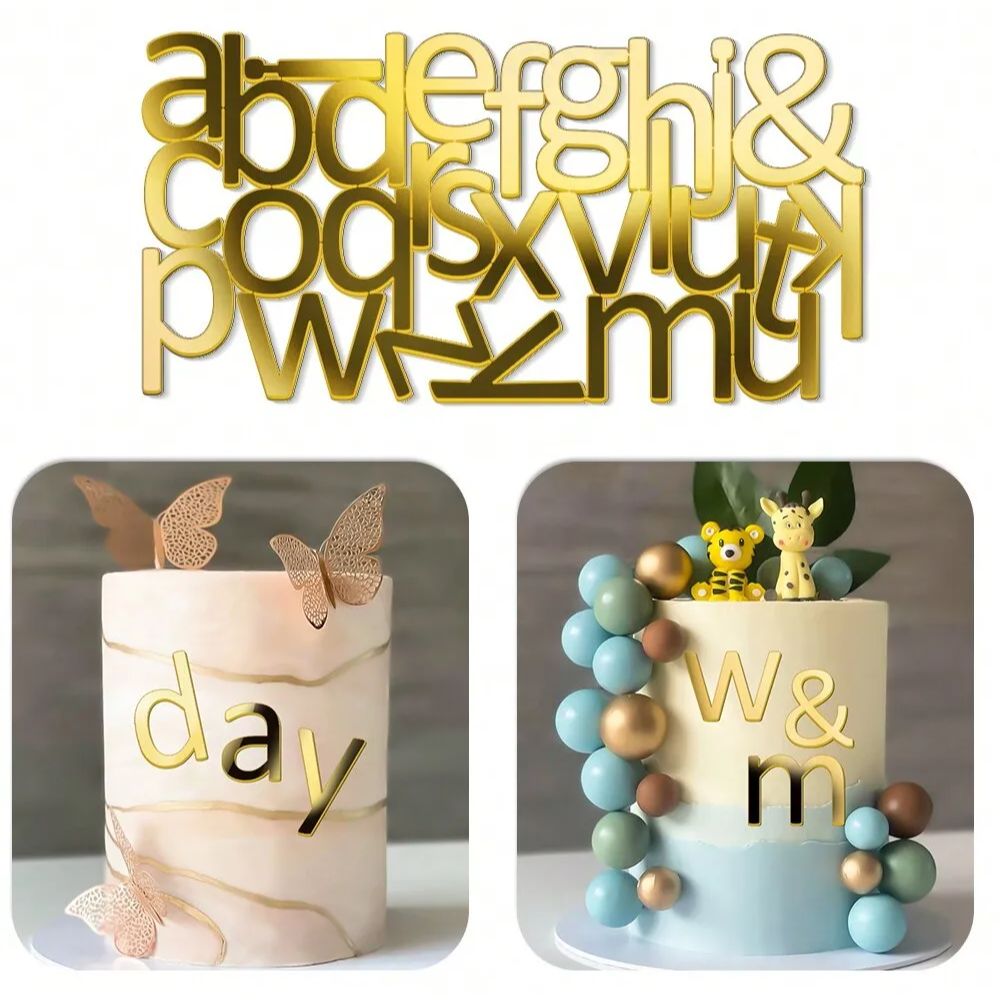 1set Golden Mirror Acrylic A-Z - Wedding Z ulasan dan harga