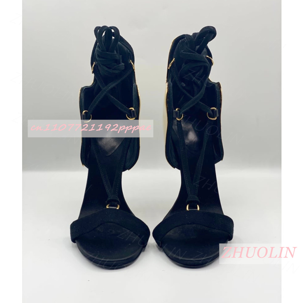 Gold Metal Decoration Open Toe - Wedding Super ulasan dan harga