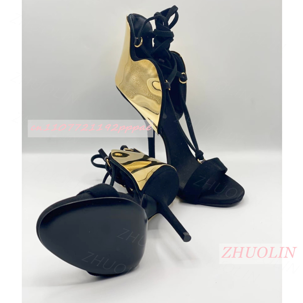 Gold Metal Decoration Open Toe - Wedding Super ulasan dan harga