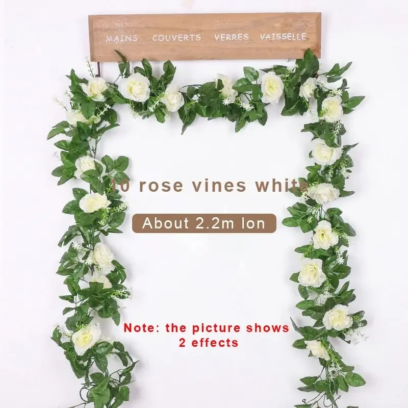 1Pcs 2.2M Artificial White Flo - Wedding Arch Flower ulasan dan harga
