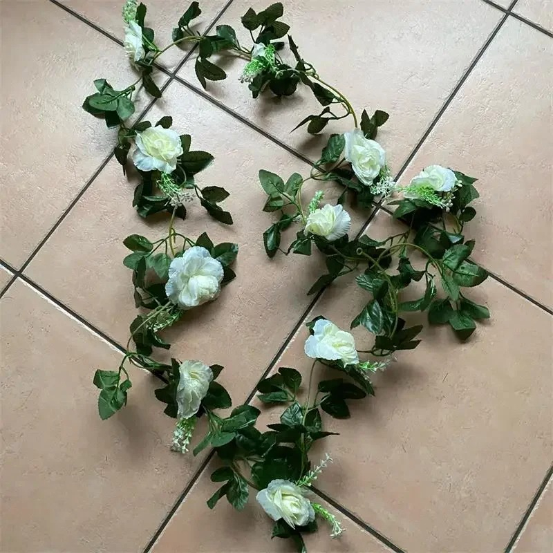 1Pcs 2.2M Artificial White Flo - Wedding Arch Flower ulasan dan harga