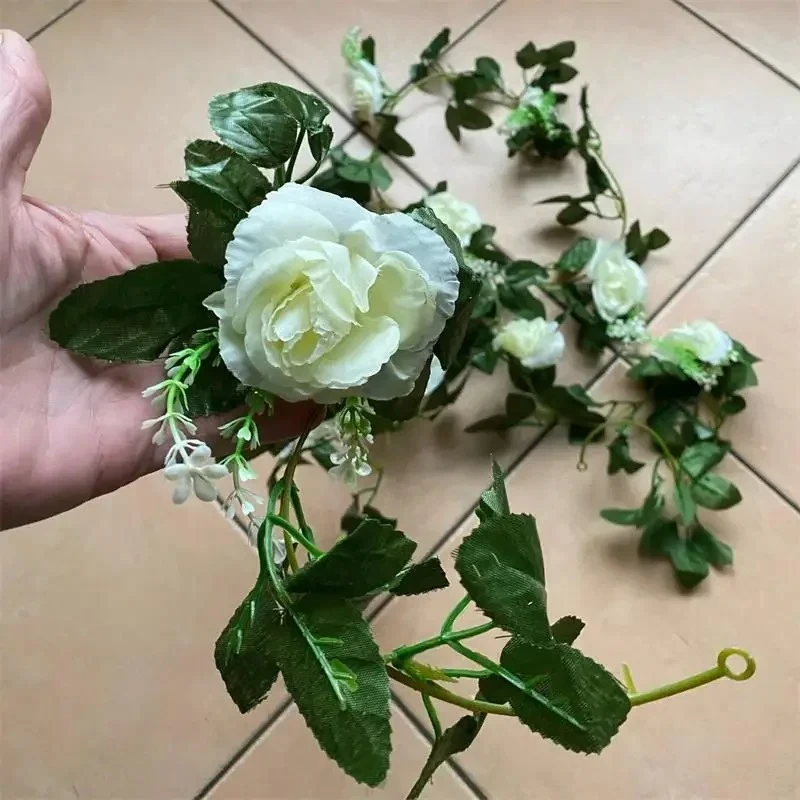 1Pcs 2.2M Artificial White Flo - Wedding Arch Flower ulasan dan harga