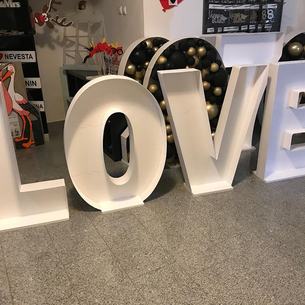 2.4FT Letters Balloons Frame M - Wedding Z ulasan dan harga