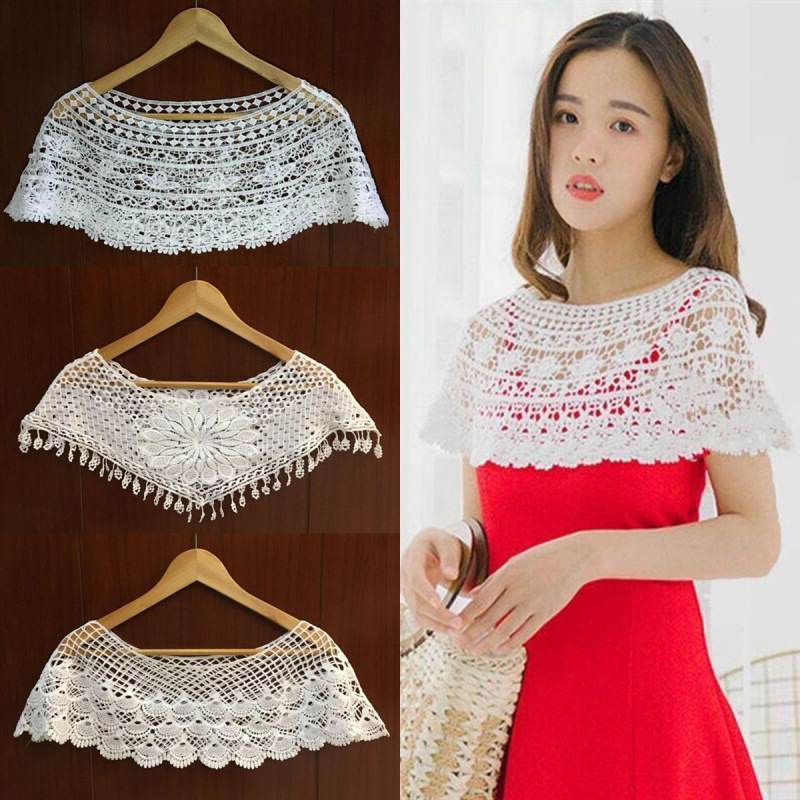 Women Knit Hollow Out Shawl Wr - Wedding Dress Supply ulasan dan harga
