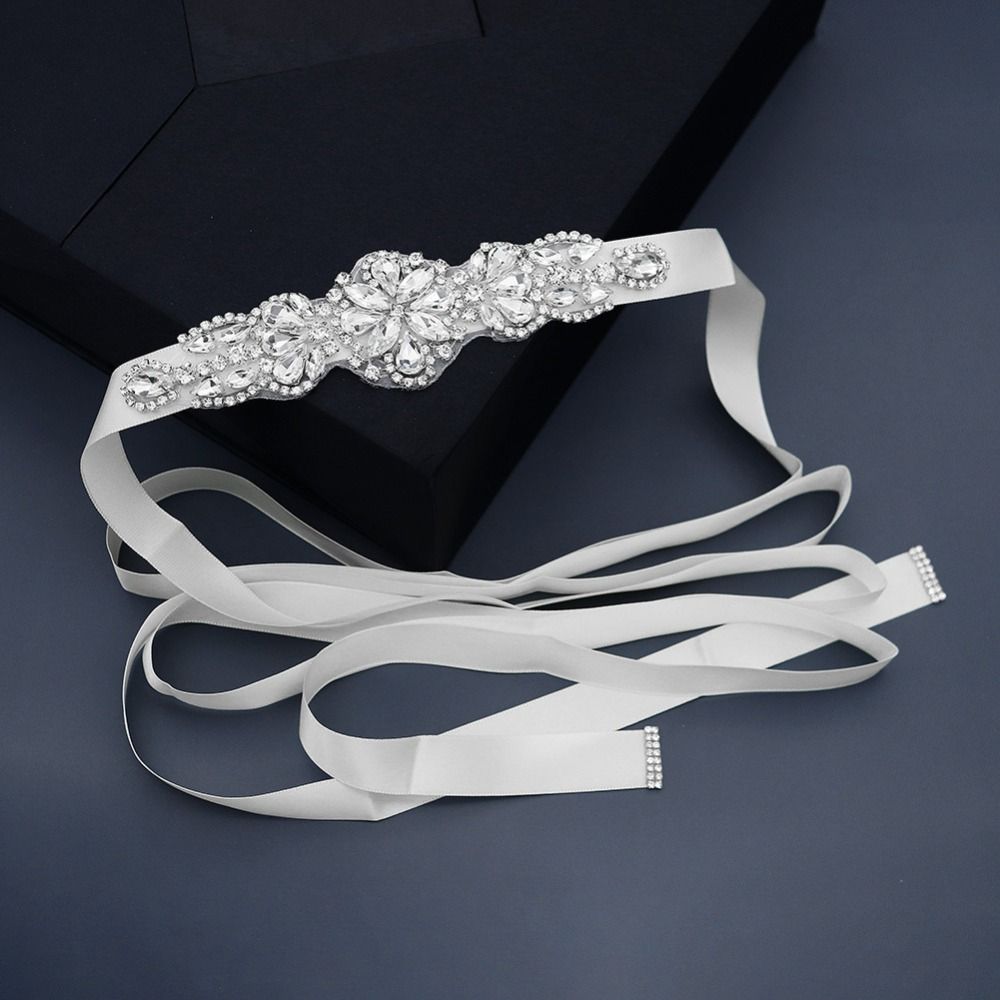 Sweet Silver Wedding Rhineston - Bridal Sash Ribbon ulasan dan harga