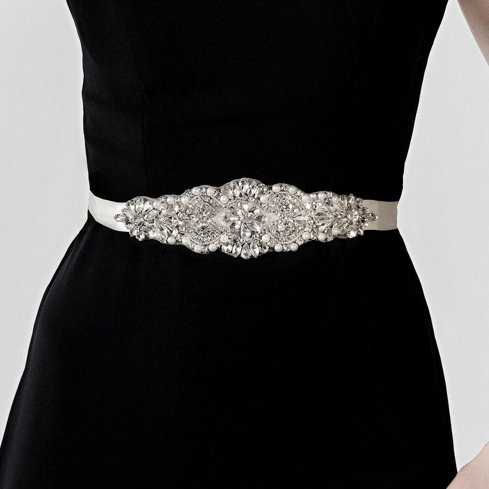 Sweet Silver Wedding Rhineston - Bridal Sash Ribbon ulasan dan harga