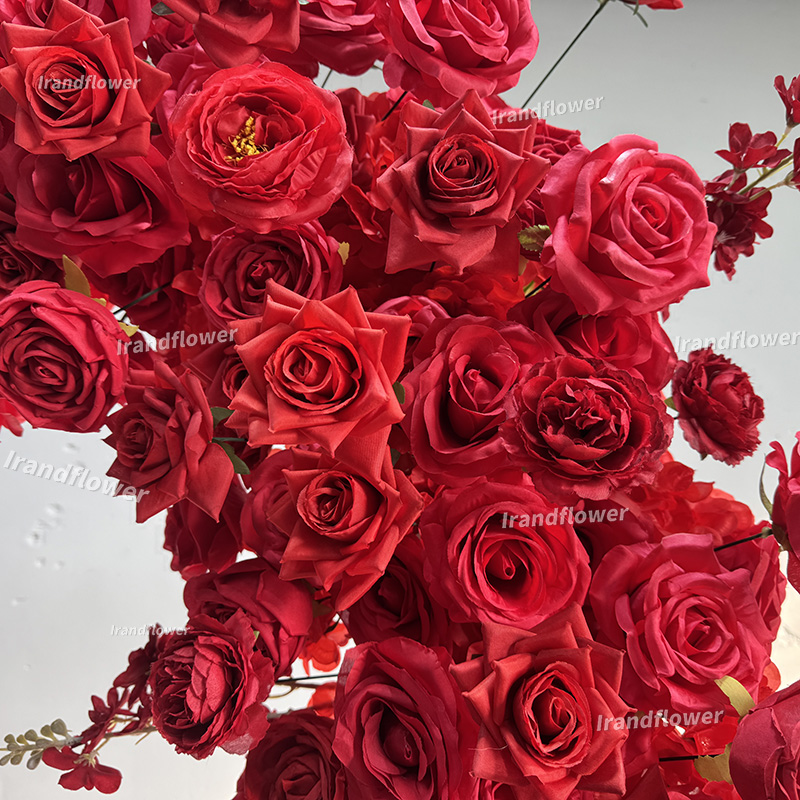 Red Heart Arch Shaped Artifici - Wedding Arch Flower ulasan dan harga