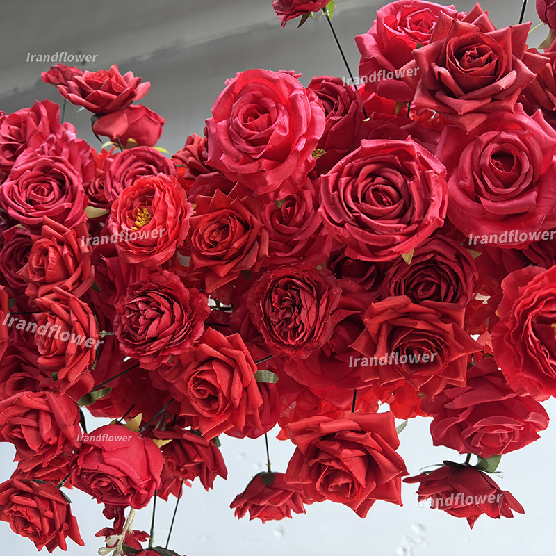 Red Heart Arch Shaped Artifici - Wedding Arch Flower ulasan dan harga