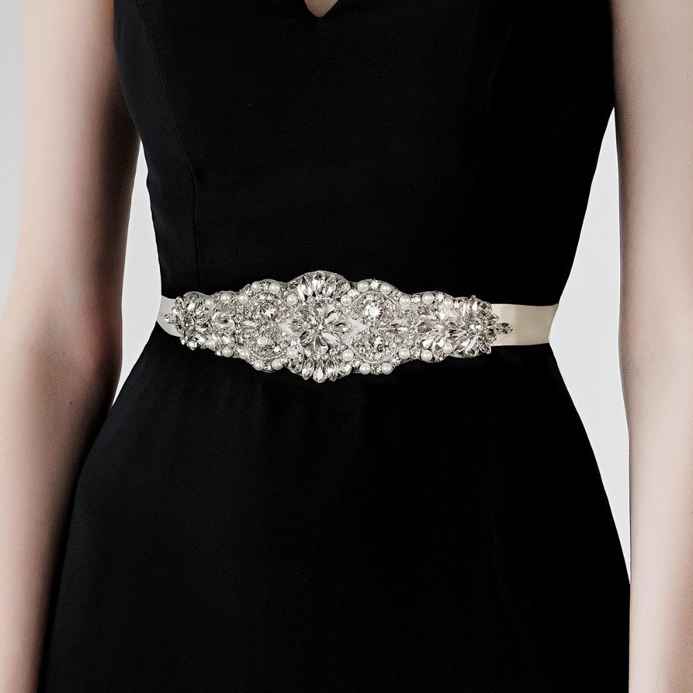 Sweet Ribbon Bridal Belt Silve - Bridal Sash Ribbon ulasan dan harga