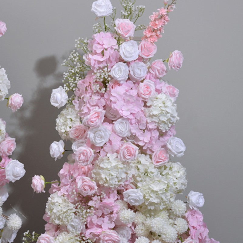 Uflower 5D Pink White Rose Bab - Wedding Arch Flower ulasan dan harga