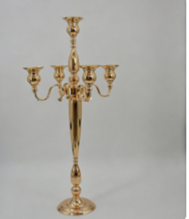 10pcs Gold Metal Candelabra 5- - The Wedding Supply Store ulasan dan harga